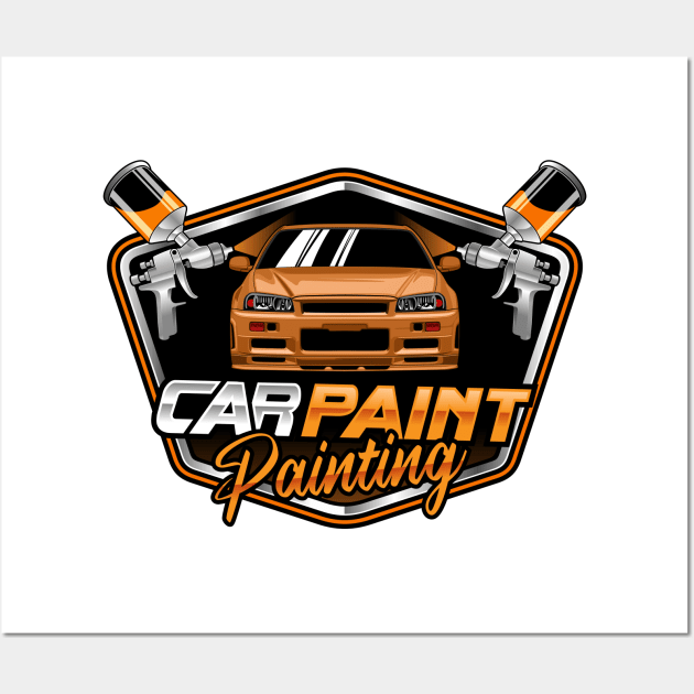 Car Paint - R34 GT-R Wall Art by Car_Designer